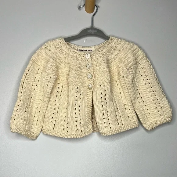 【美品】misha&puff Layette PimaOverall 6-12m misha&puff Layette Pima Overall 6-12m